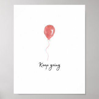 Motiverande Poster - Minimalistisk vattenfärgsbild