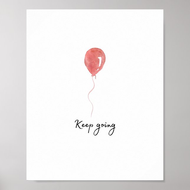 Motiverande Poster - Minimalistisk vattenfärgsbild (Framsidan)