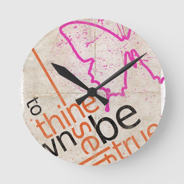 Motiverande Poster Rund Klocka (Framsida)