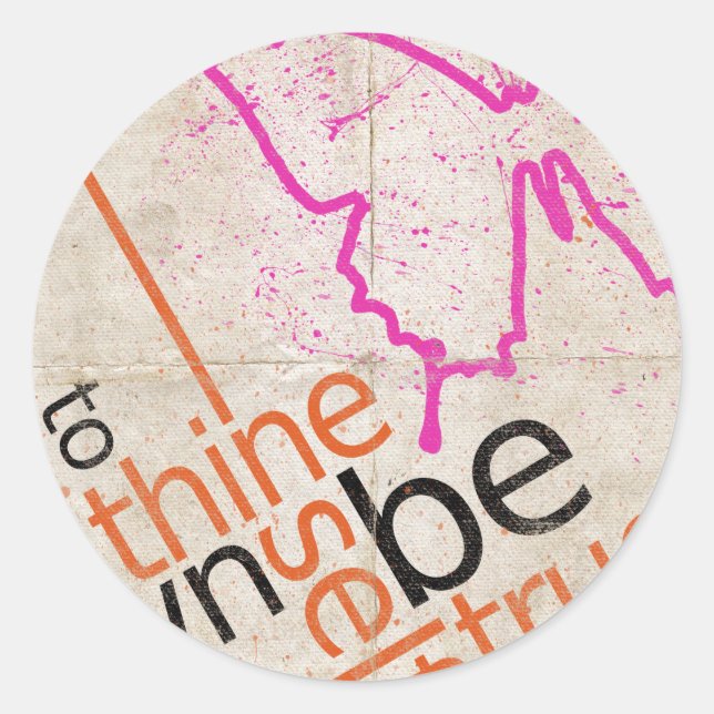 Motiverande Poster Runt Klistermärke (Framsida)