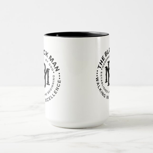 Motiverande presentmugg för svarta män mugg (Center)