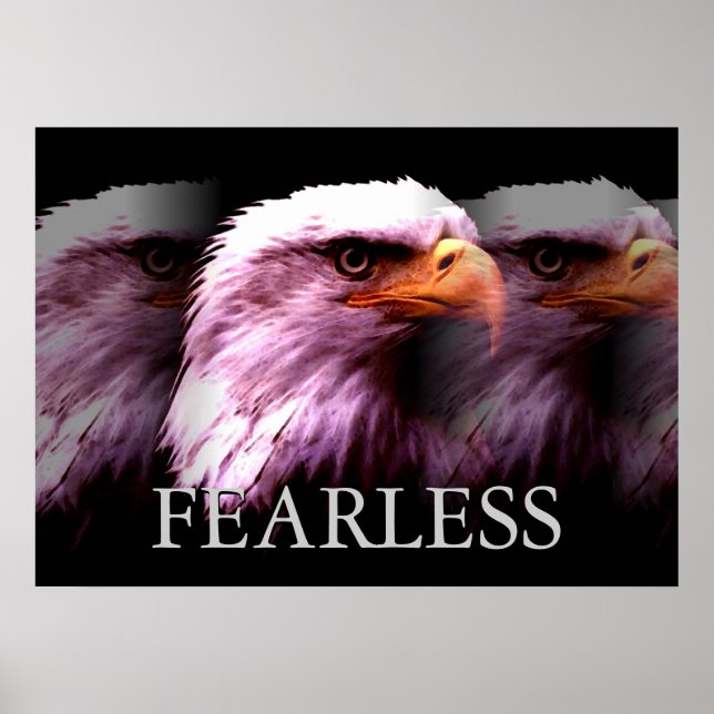 Motiverande Räddlös Amerikansk Vitörn Poster (Framsidan)