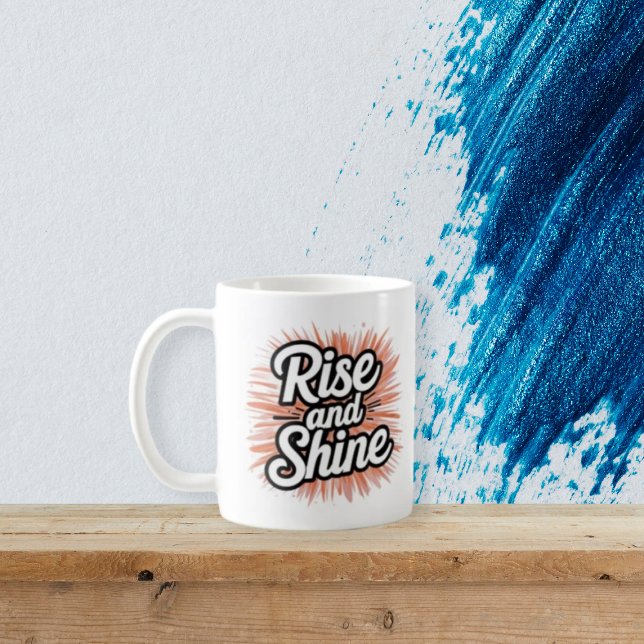 Motiverande Rise and Shine-mugg - Morgoninspiratio Kaffemugg (Today I Choose Peace Mug - Mindful Reminder - Daily Intention Mug)