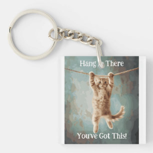Motiverande rolig Häng kvar katt affisch