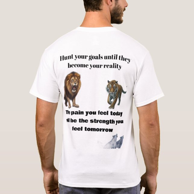 Motiverande Rovdjurskonst T Shirt (Baksida)