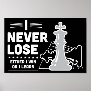 Motiverande Schackcitat som Aldrig Förlorar Poster