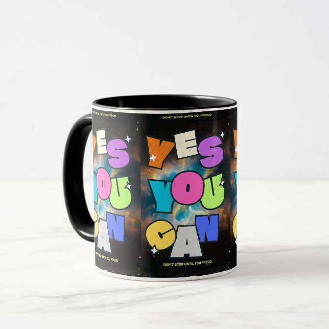 Motiverande sinnestillstånd framgångsrik inspirati mugg (Framsida vänster)