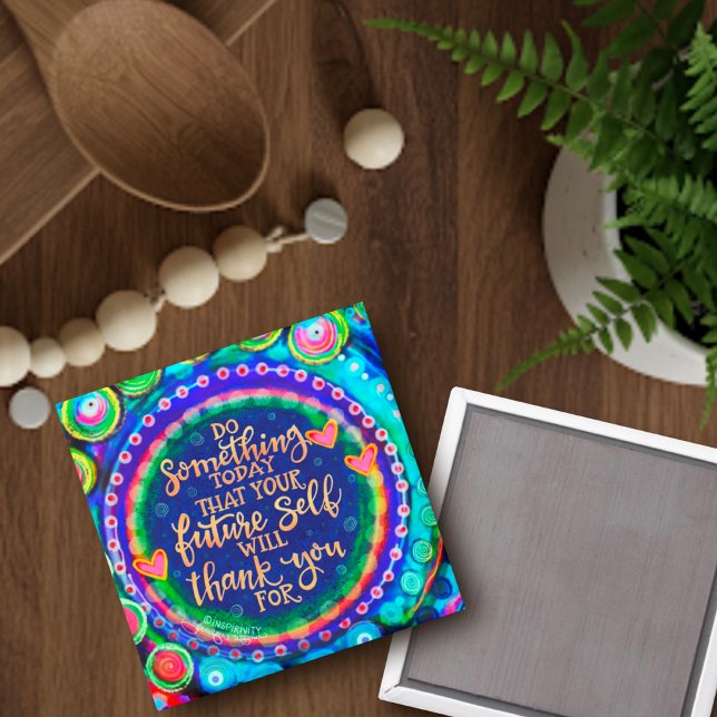 Motiverande självcitat färglös spiritivitet magnet (Skapare uppladdad)