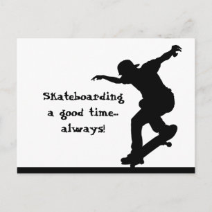 Motiverande Skateboardcitat Bra Tid Alltid Vykort