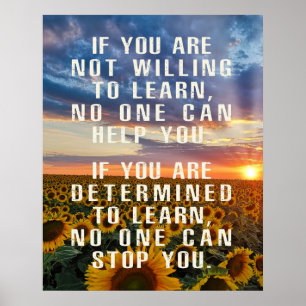 Motiverande, solroskonst, positiva talesätt poster
