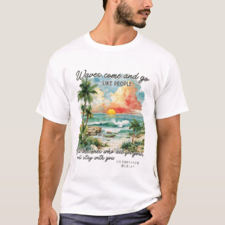 Motiverande sommar tropisk ö t shirt