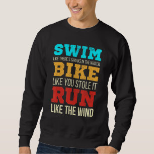 Motiverande Sport Triatlet Friidrott Triathlon Lång Ärmad Tröja