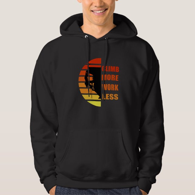 Motiverande sten klättring: hoodie (Framsida)