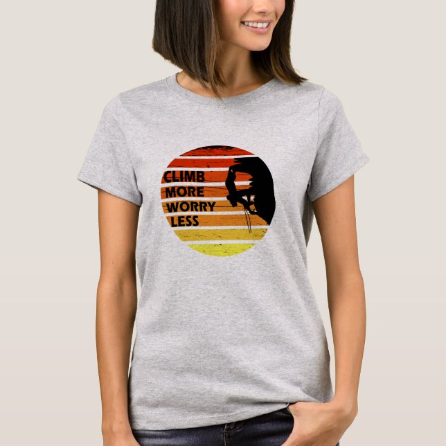 Motiverande sten klättring: t shirt (Framsida)