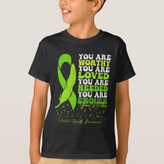 Motiverande stöd Warrior Mental hälsa medvetenhet T Shirt