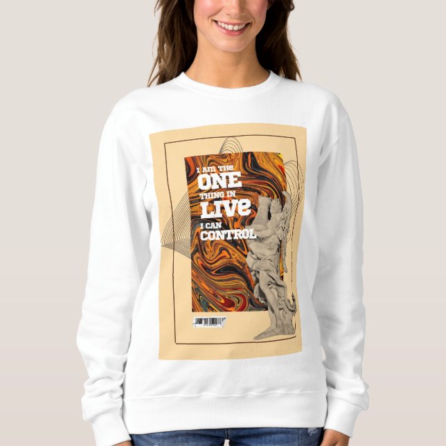 Motiverande sweatshirt för självkontroll t shirt (Framsida)