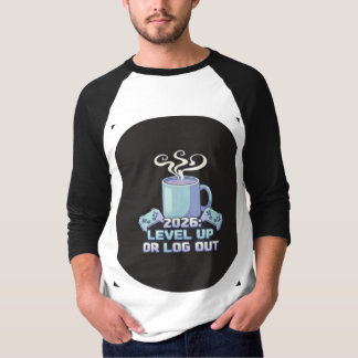 Motiverande T-Shirt | Nivå Upp eller Logga Ut Game