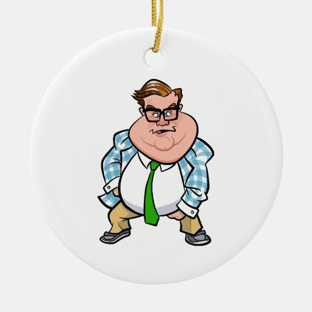 Motiverande talare julgransprydnad keramik (Framsidan)