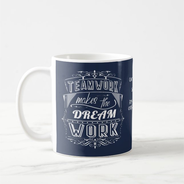 Motiverande teamwork gör Dream Work Company Kaffemugg (Vänster)