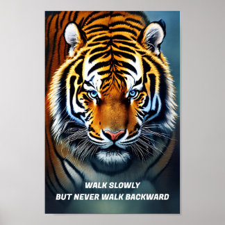Motiverande tiger art poster