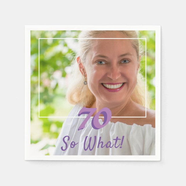 Motiverande tillägg till ett foto, så vilket 70:e  pappersservett (Framsidan)