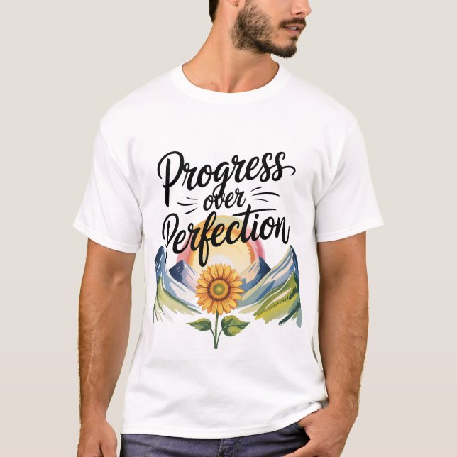 Motiverande tillväxttänkande-citat t shirt (Framsida)