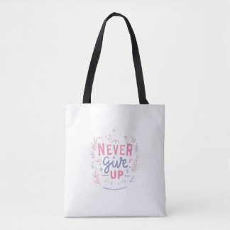 Motiverande Totebag - Aldrig Ge Upp Tygkasse