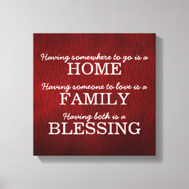 Motiverande typografi Familj Citat Canvastryck