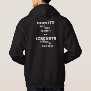Motiverande typografi mindset hoodie