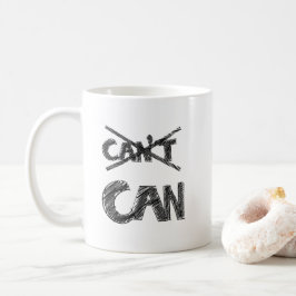 Motiverande typografidesign – “Jag kan” Positivt Kaffemugg