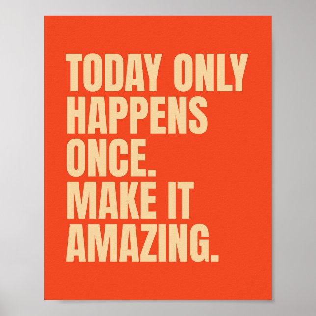 Motiverande typografisk design Fet retro-citat Poster (Framsidan)