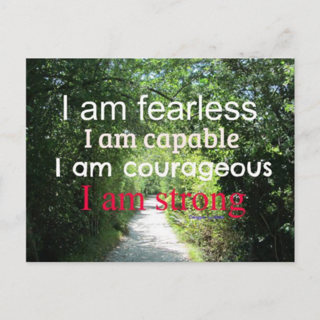 Motiverande uppmuntran vykort (Framsida)