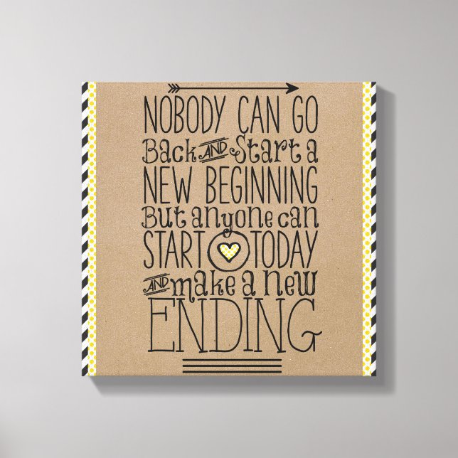 Motiverande utskrift: Ny början Canvastryck (Framsida)