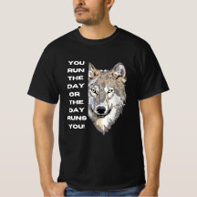 Motiverande vargcitat t-shirt - Du styr dagen
