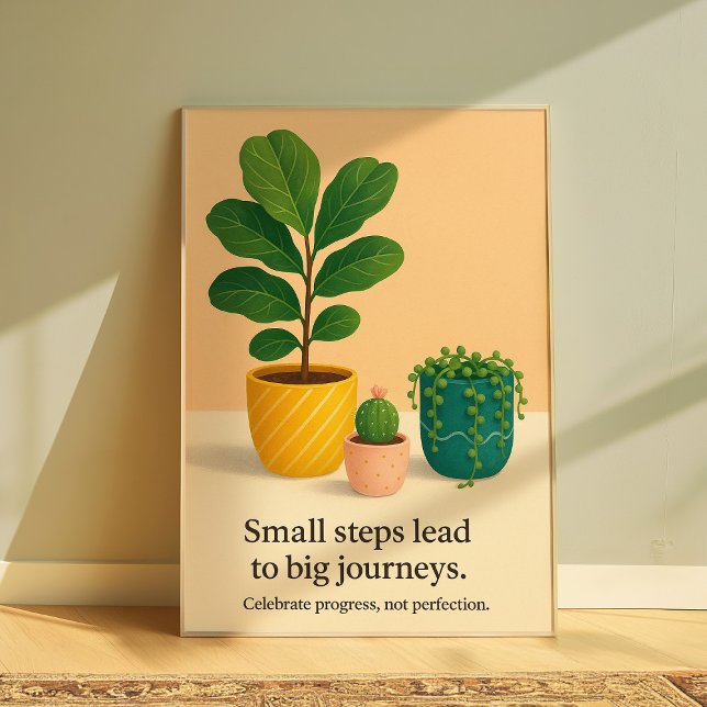 Motiverande växtcitat konst, Inspirerande fras Poster (Motivation)