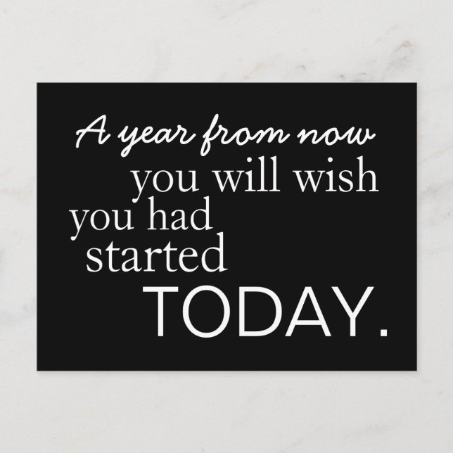 Motiverande vykort för dagens start (Framsida)