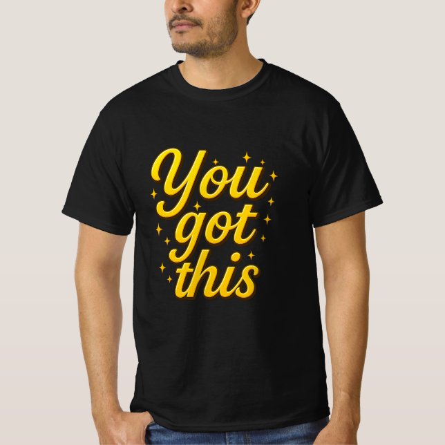 Motiverar dig Har den här lyxtypografin Guld T Shirt (Framsida)