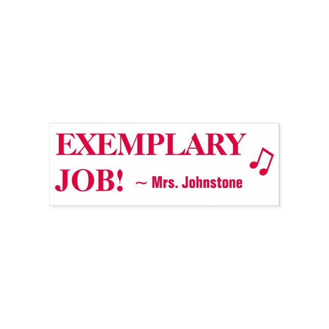 Motiverar "EXEMPLARY JOBB!" + Anpassningsbar Lärar Självfärgande Stämpel (Design)