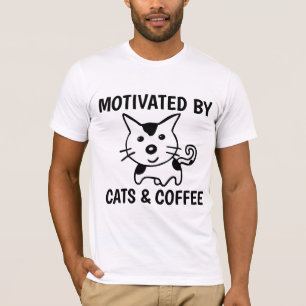MOTIVERAT AV KATT OCH KAFEKatt T-Shirts