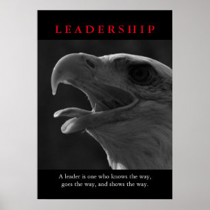 Motiverat Bald American Eagle-ledarskap Poster
