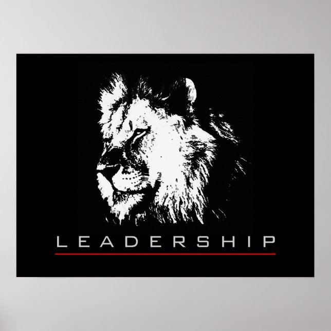 Motiverat ledarskap Lejont Poster Skriv ut (Framsidan)