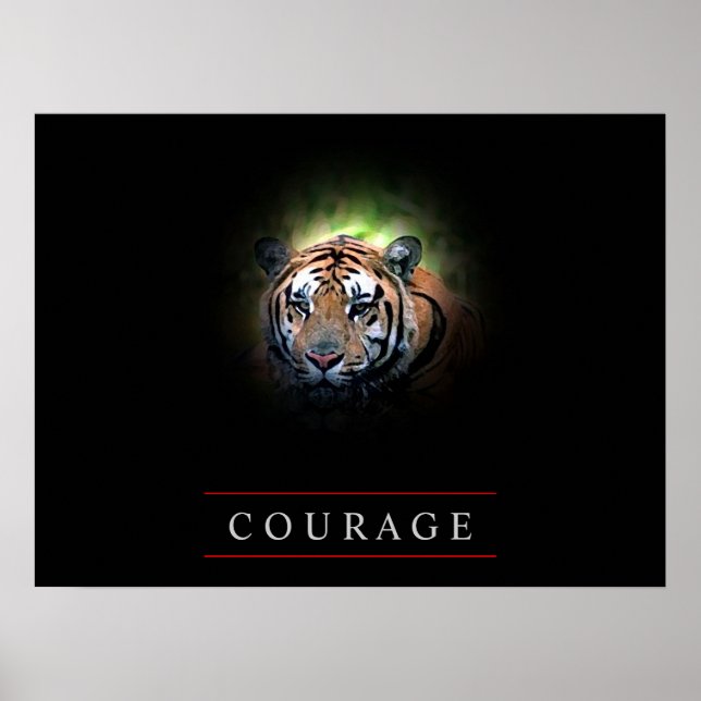 Motiverat ledarskapskurs Tiger Poster Skriv ut (Framsidan)
