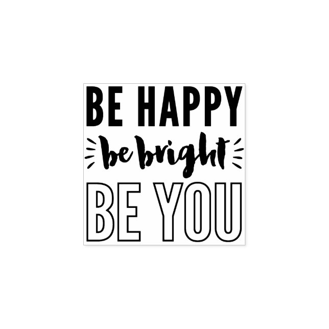 MOTIVERAT POSITIVT, handskrivet citattecken Stämpel (Tryck)