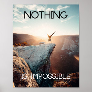 Motiverat Poster klimat Inget är omöjligt