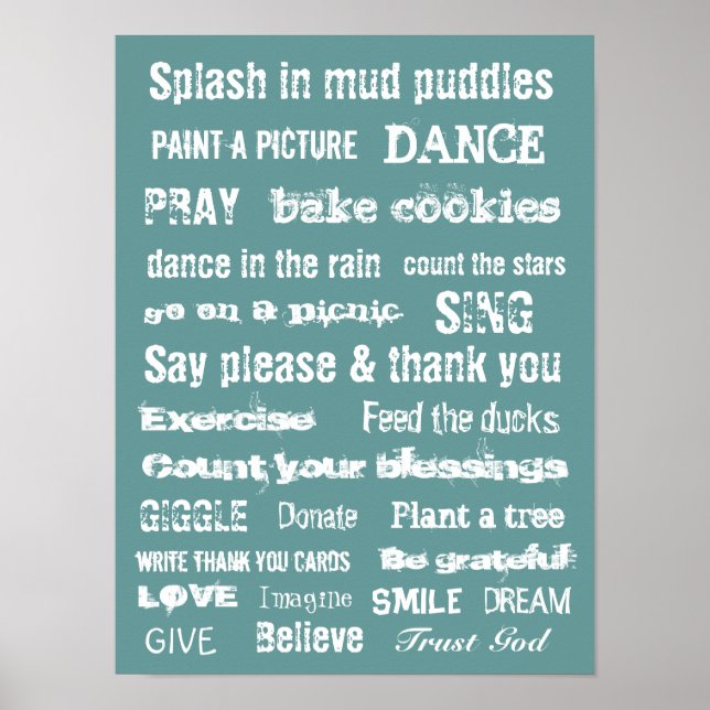 MOTIVERAT TRUST GOD MURAL-vägghängning Poster (Framsidan)