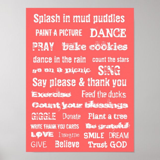 MOTIVERAT TRUST GOD MURAL-vägghängning Poster (Framsidan)