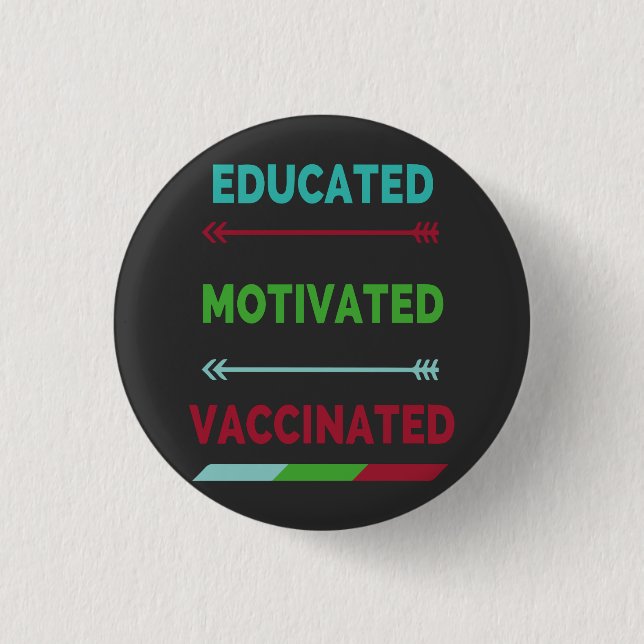 Motiverat vaccinerat knapp (Framsida)