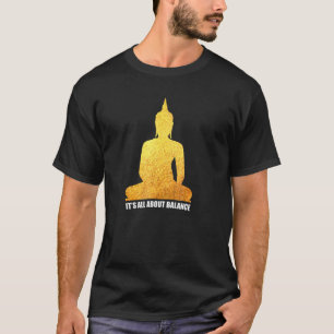 Motivering av buddhadesign, offertbalans t shirt