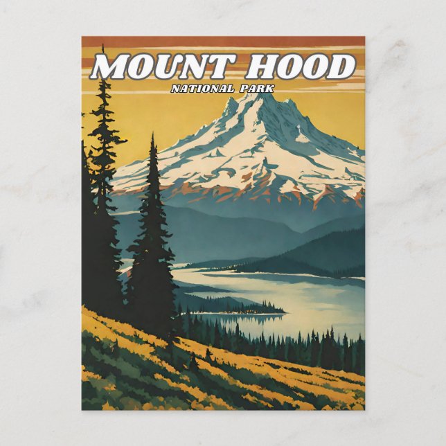 Motivering av "Mount Huva National Park", retro De Vykort (Framsida)