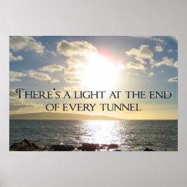 Motivering av offertljus i slutet av tunneln poster